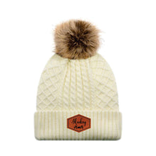 Load image into Gallery viewer, LADIES POMPOM TOQUE - 1E140L - HOCKEY MOM - PATCH