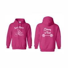 Load image into Gallery viewer, UNISEX HOODED SWEATSHIRT - 18500 - LET'S RACE - HP "STRONG IS FAST"