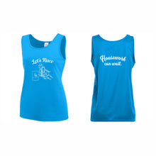 Load image into Gallery viewer, LADIES' TRAINING TANK - #1705 - LET'S RACE - HP "HOUSEWORK CAN WAIT"