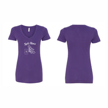 Load image into Gallery viewer, WOMEN'S V-NECK TSHIRT - 1540 - LET'S RACE - HP