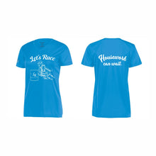 Load image into Gallery viewer, LADIES' HOLLOWAY MOMENTUM TEE - #222820 - LET'S RACE - HP "HOUSEWORK CAN WAIT"