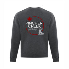 Load image into Gallery viewer, UNISEX FLEECE CREWNECK SWEATSHIRT - ATCF2400 - PINCHER CREEK SKATE CLUB - HP FULL BACK