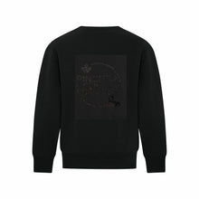 Load image into Gallery viewer, UNISEX FLEECE CREWNECK SWEATSHIRT - ATCF2400 - PINCHER CREEK SKATE CLUB - HP FULL BACK (SPARKLE BLACK)