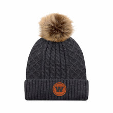 Load image into Gallery viewer, LAIDES' POMPOM SATIN-LINE TOQUE - 1E140L - WALSHE WEAR - PATCH